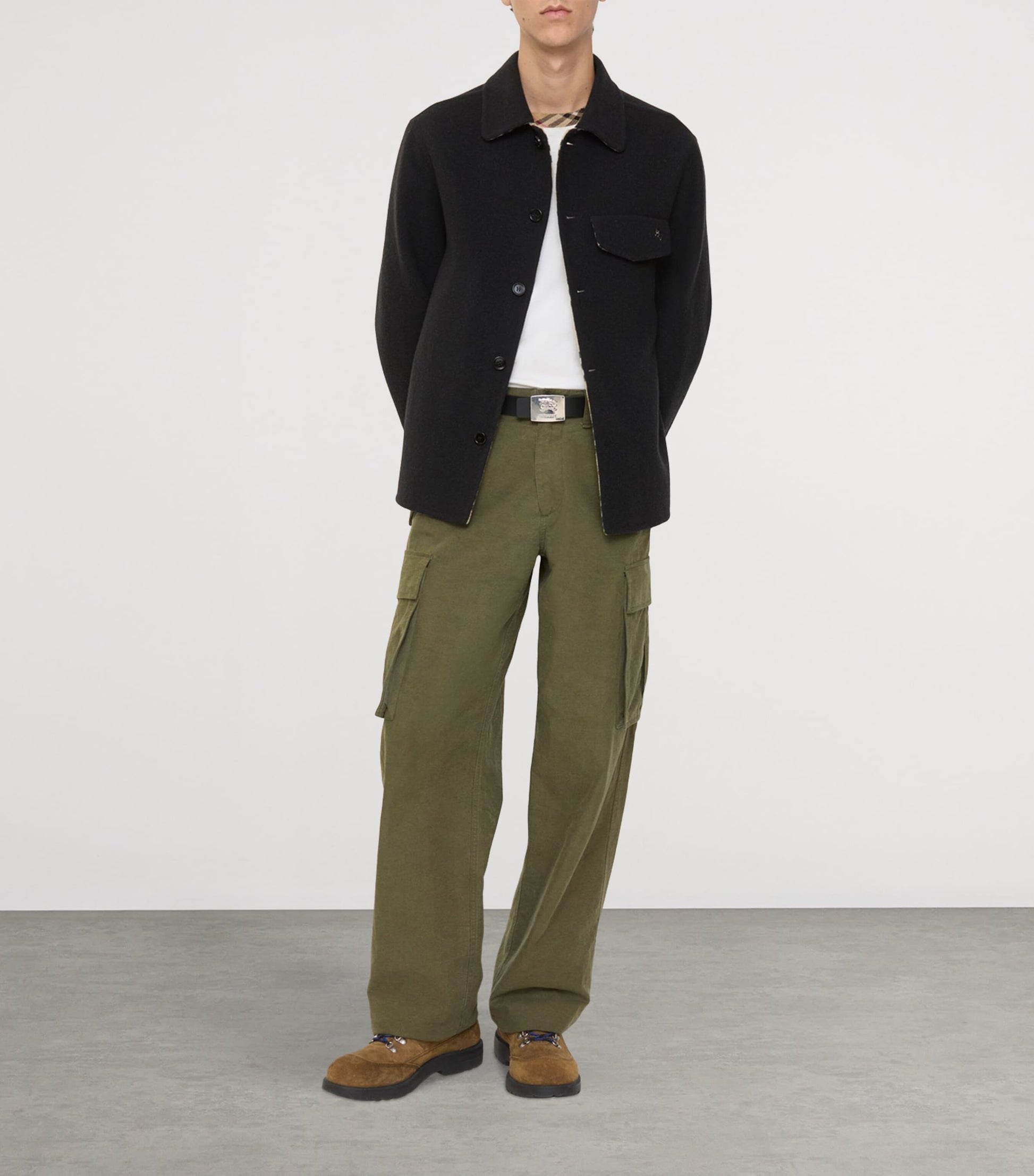 Burberry Black Wool Overshirt