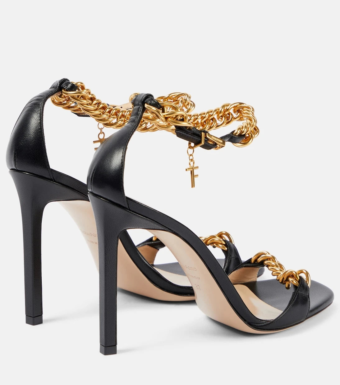 Tom Ford - صندل زينيث 105 الجلدي بتفاصيل سلسلة
