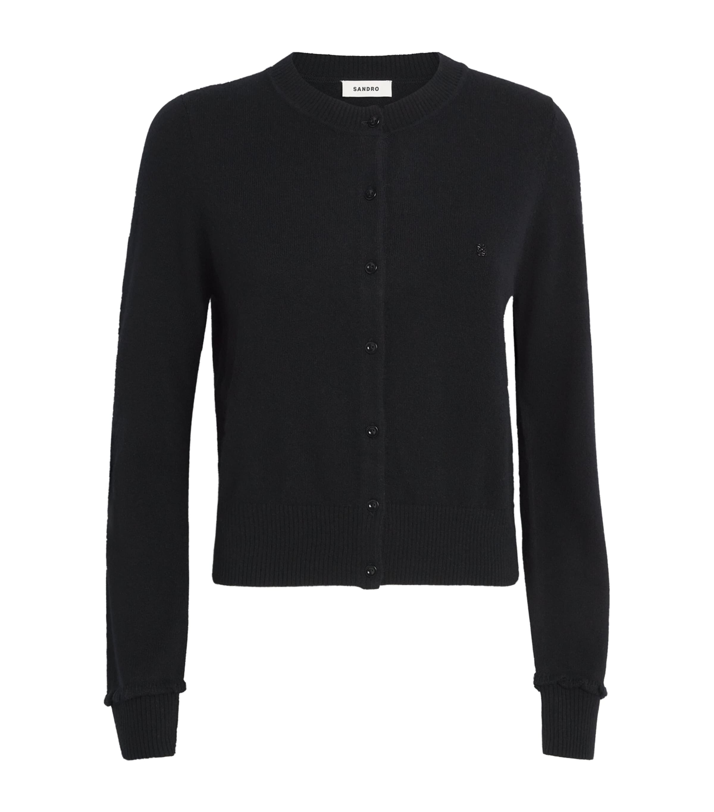 Black Wool-Cashmere Cardigan