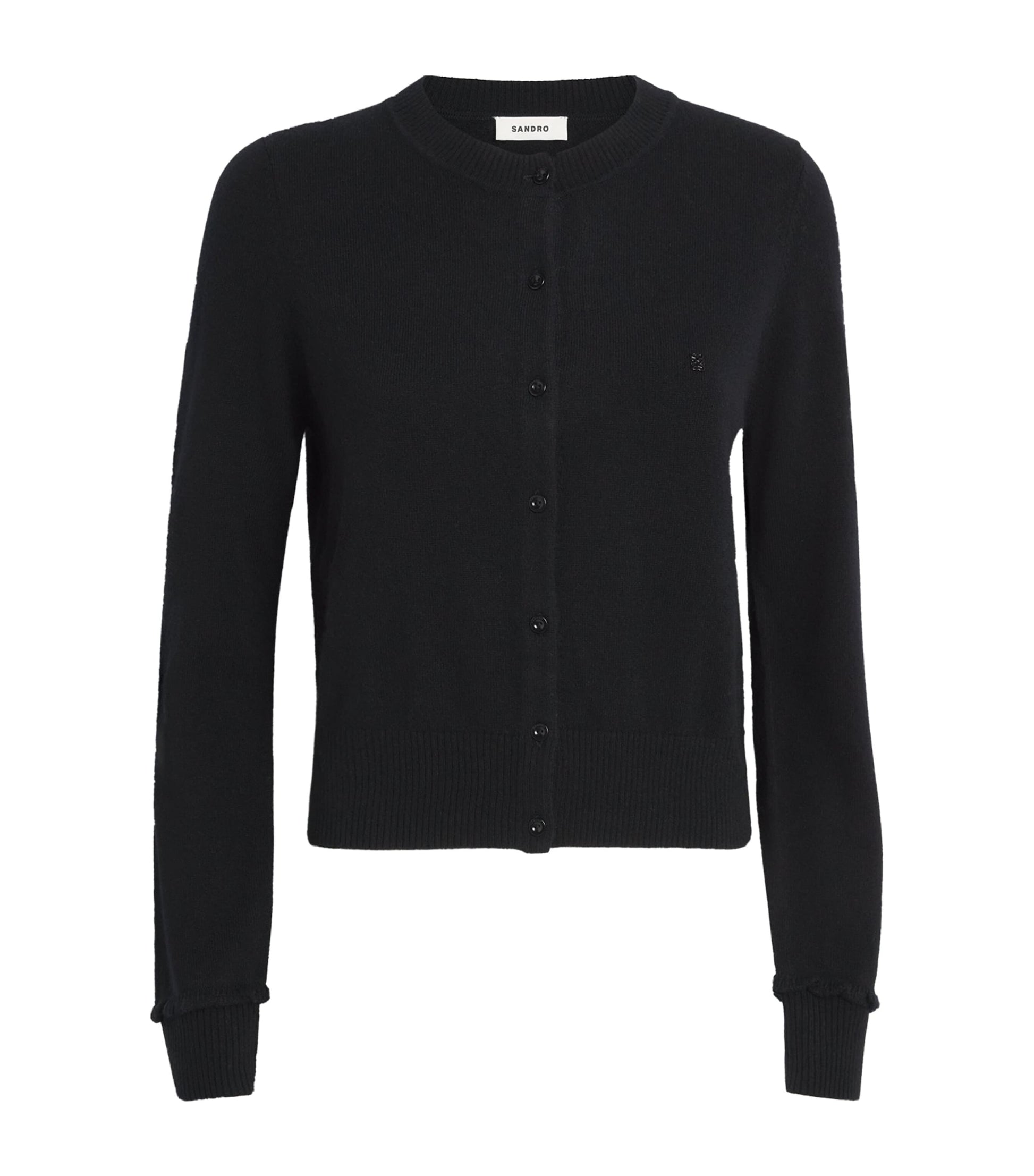 Black Wool-Cashmere Cardigan