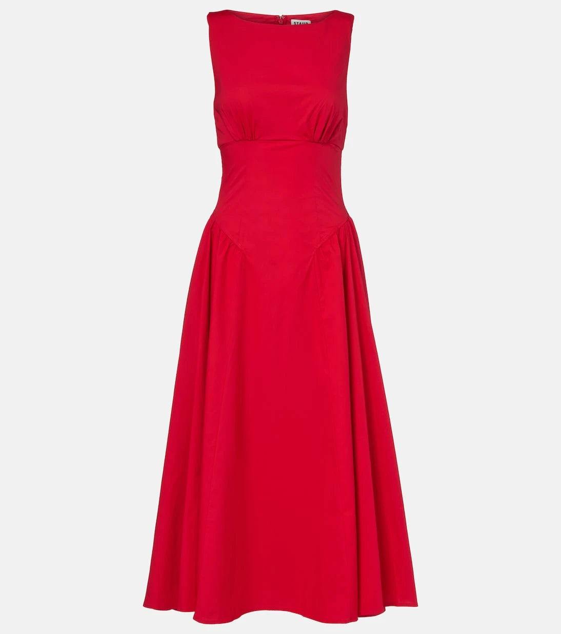 Staud - Gwen cotton poplin midi dress