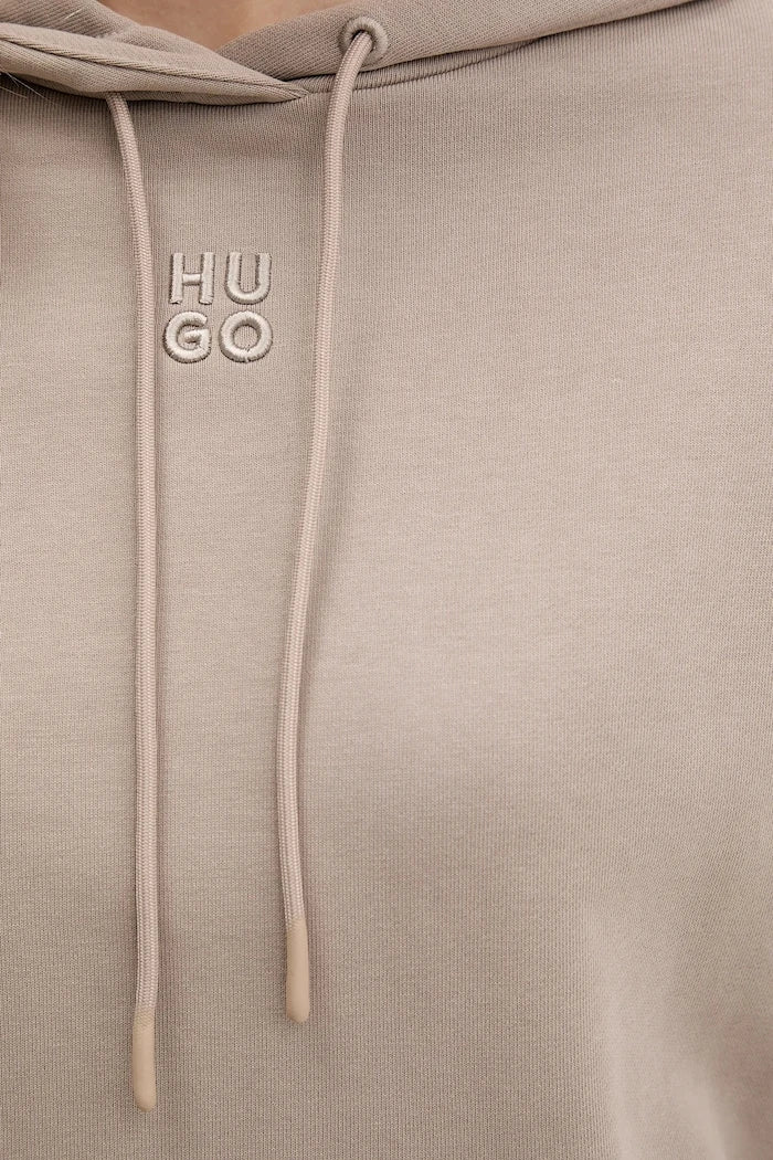 HUGO kadın pamuklu kapüşonlu sweatshirt Delfinia