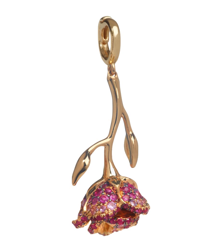 Annoushka x The Vampire’s Wife Yellow Gold and Sapphire Wild Rose Charm