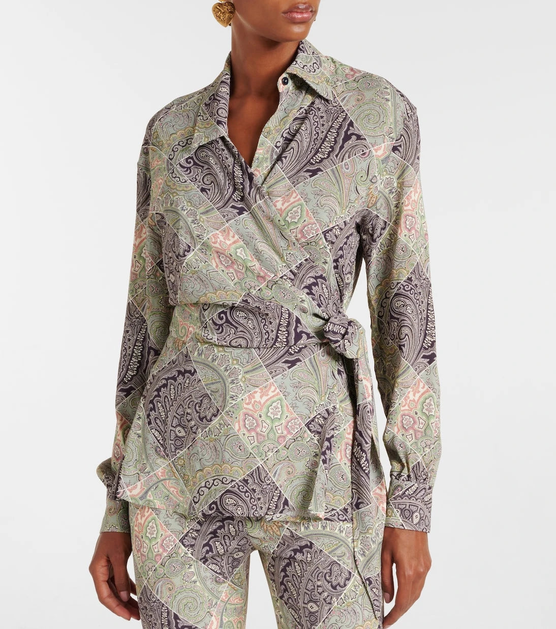 Etro - Printed wrap top
