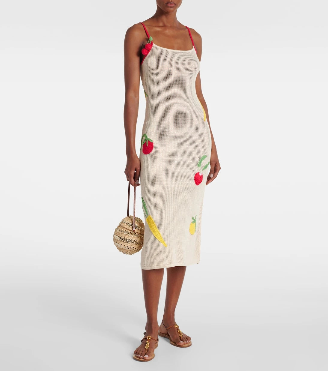 Staud - Adeline crochet cotton beach dress