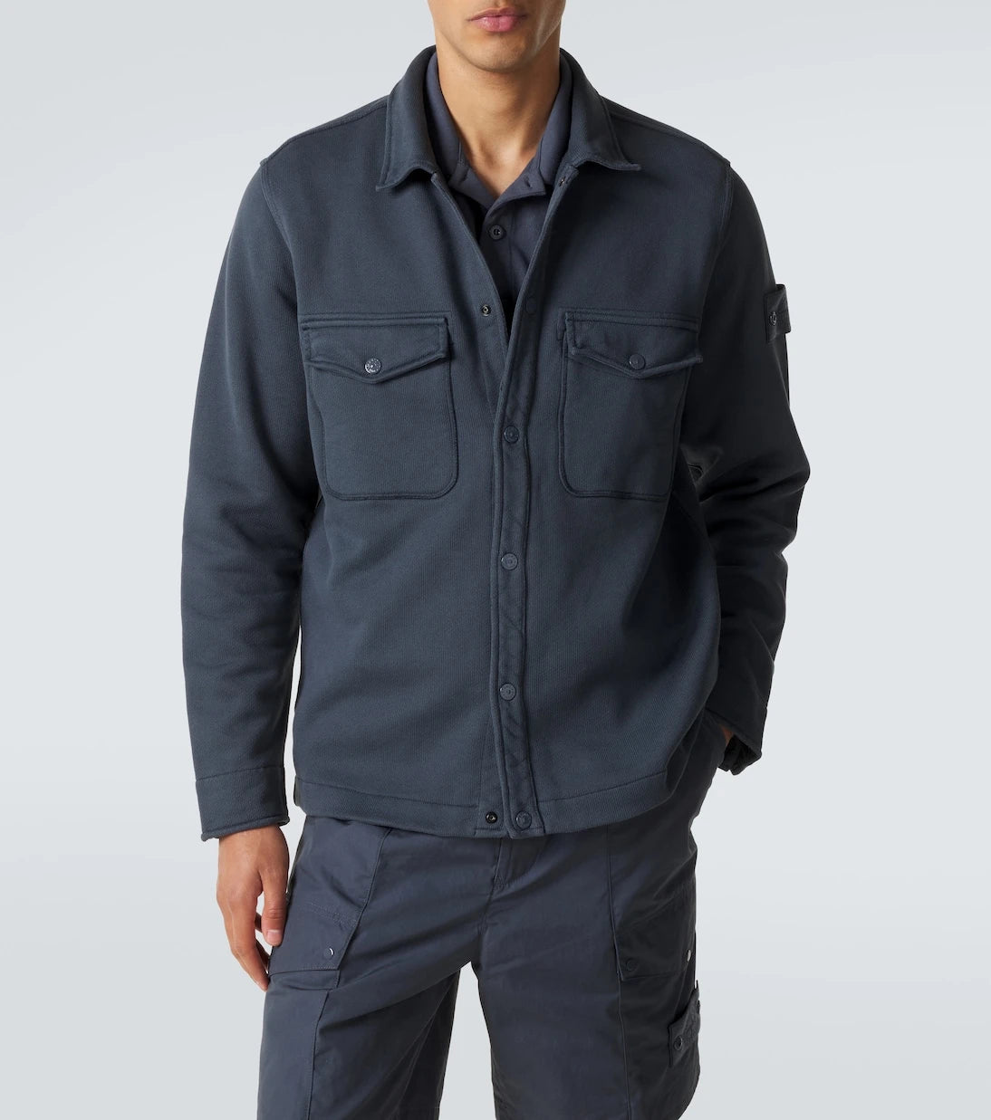 Stone Island - قميص من القطن والصوف