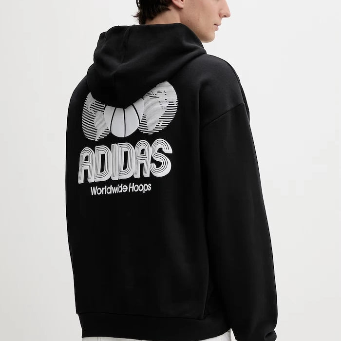 Pamuklu sweatshirt adidas Originals World Wide Hoops