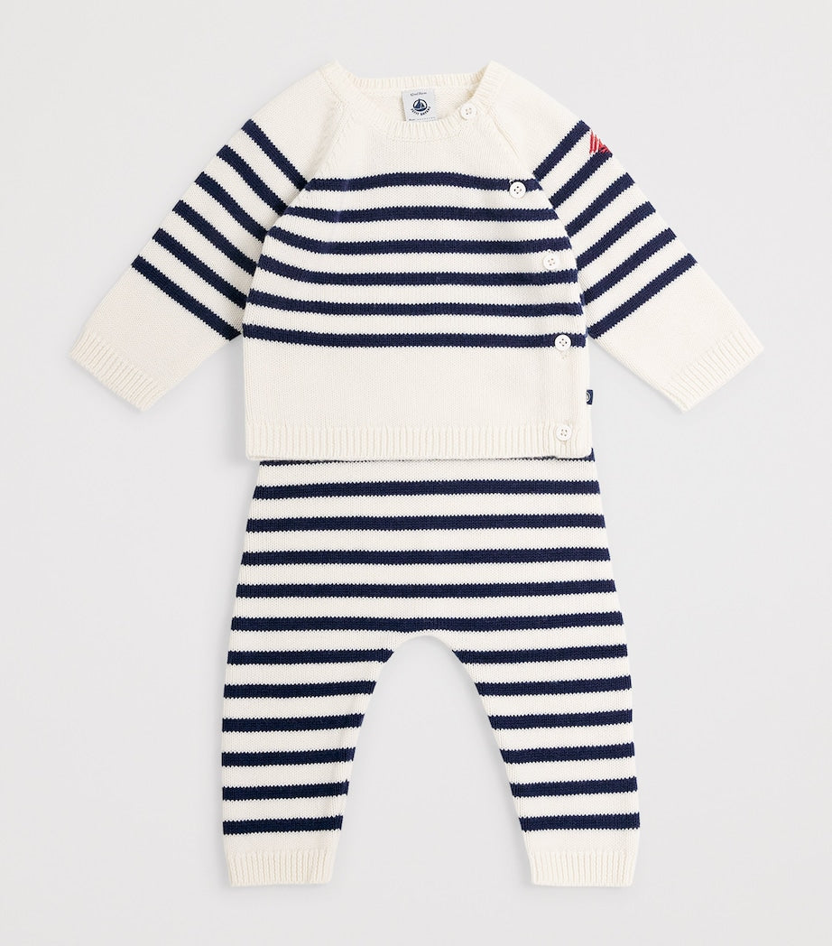 Petit Bateau Knitted Sweater and Trousers Set (Newborn - 18 Months)