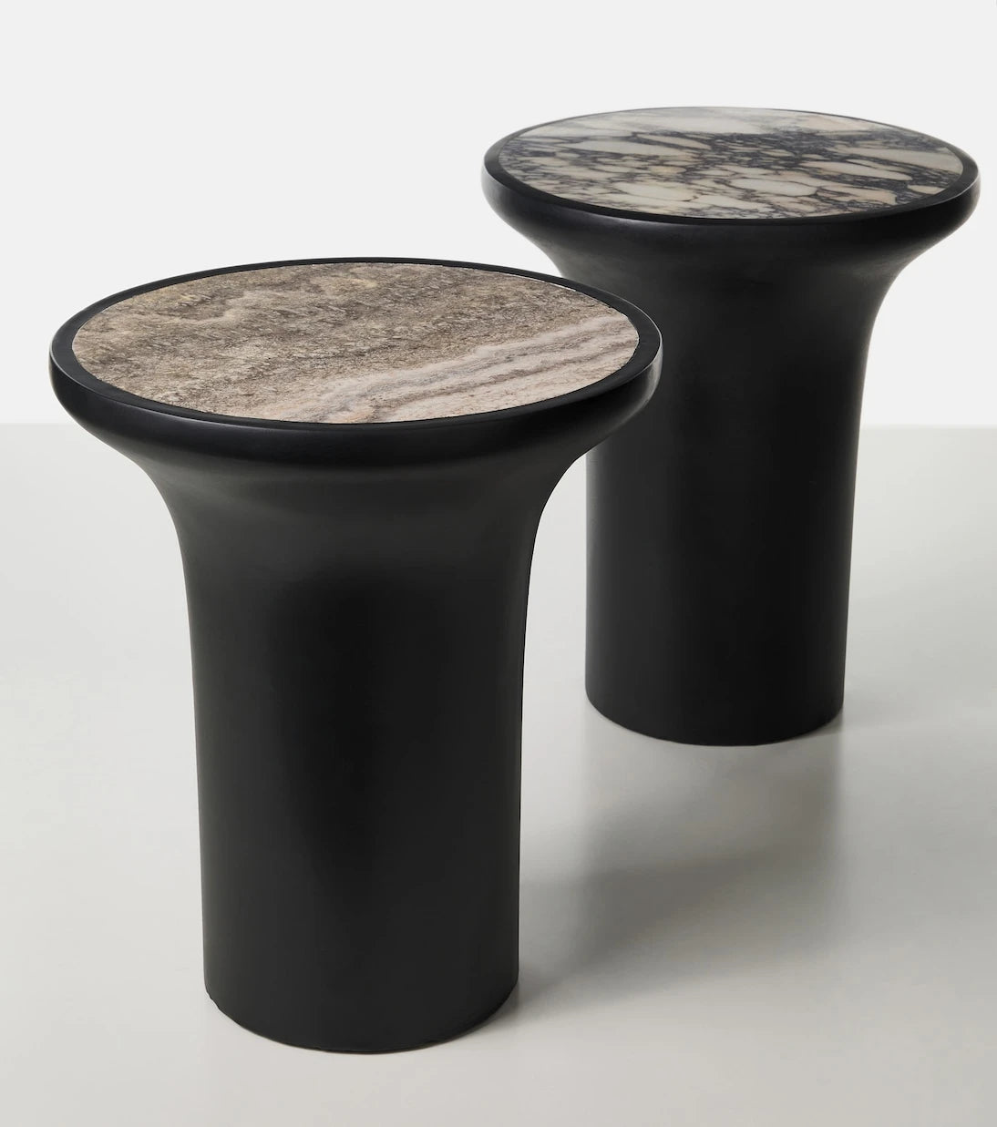 101 Copenhagen - Trumpet Tall travertine side table