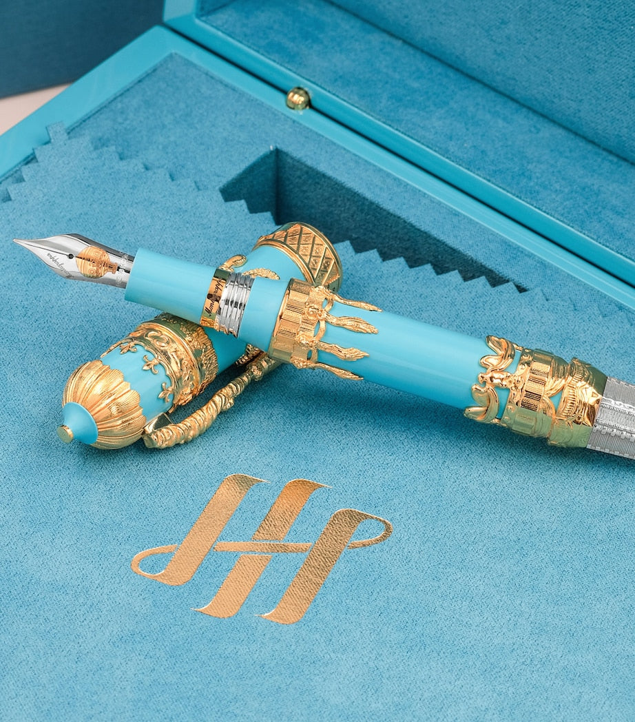 Resin and Yellow Gold Montgolfier Fountain Pen
