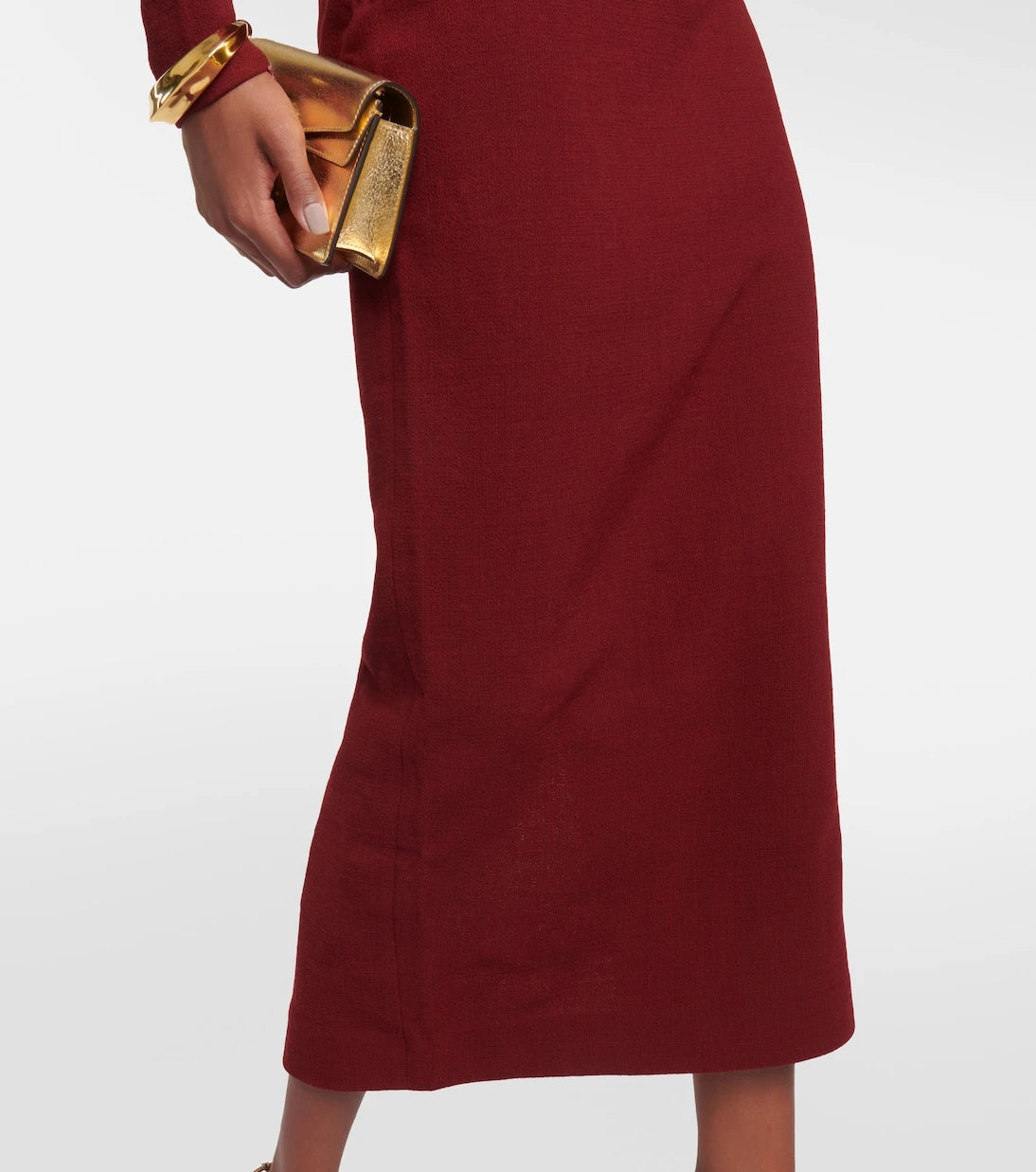 Roland Mouret - Off-shoulder wool midi dress