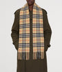 Burberry Beige Cashmere Narrow Check Scarf