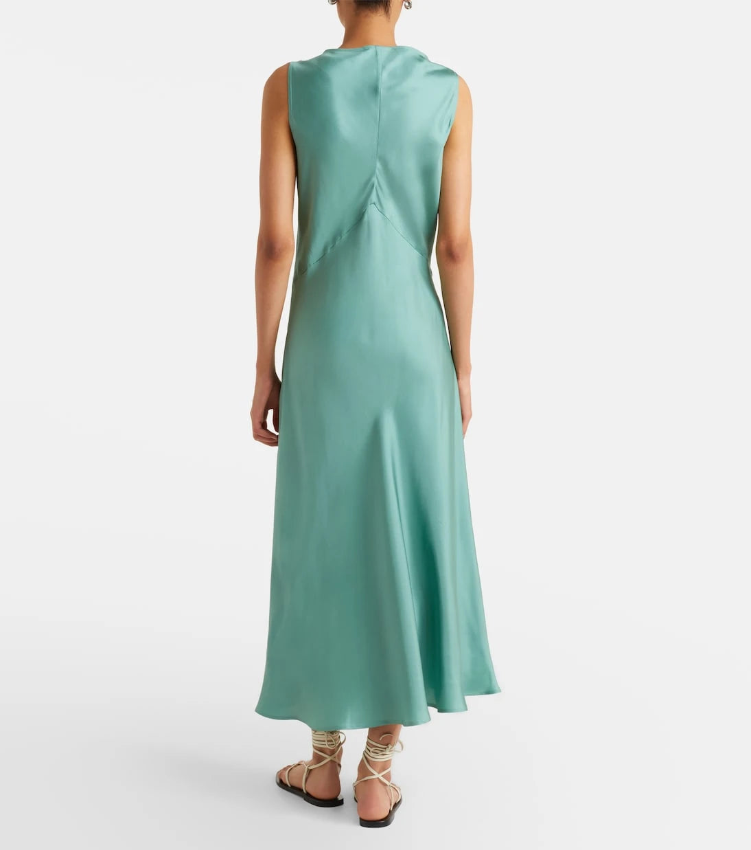Asceno - Provence silk twill slip dress