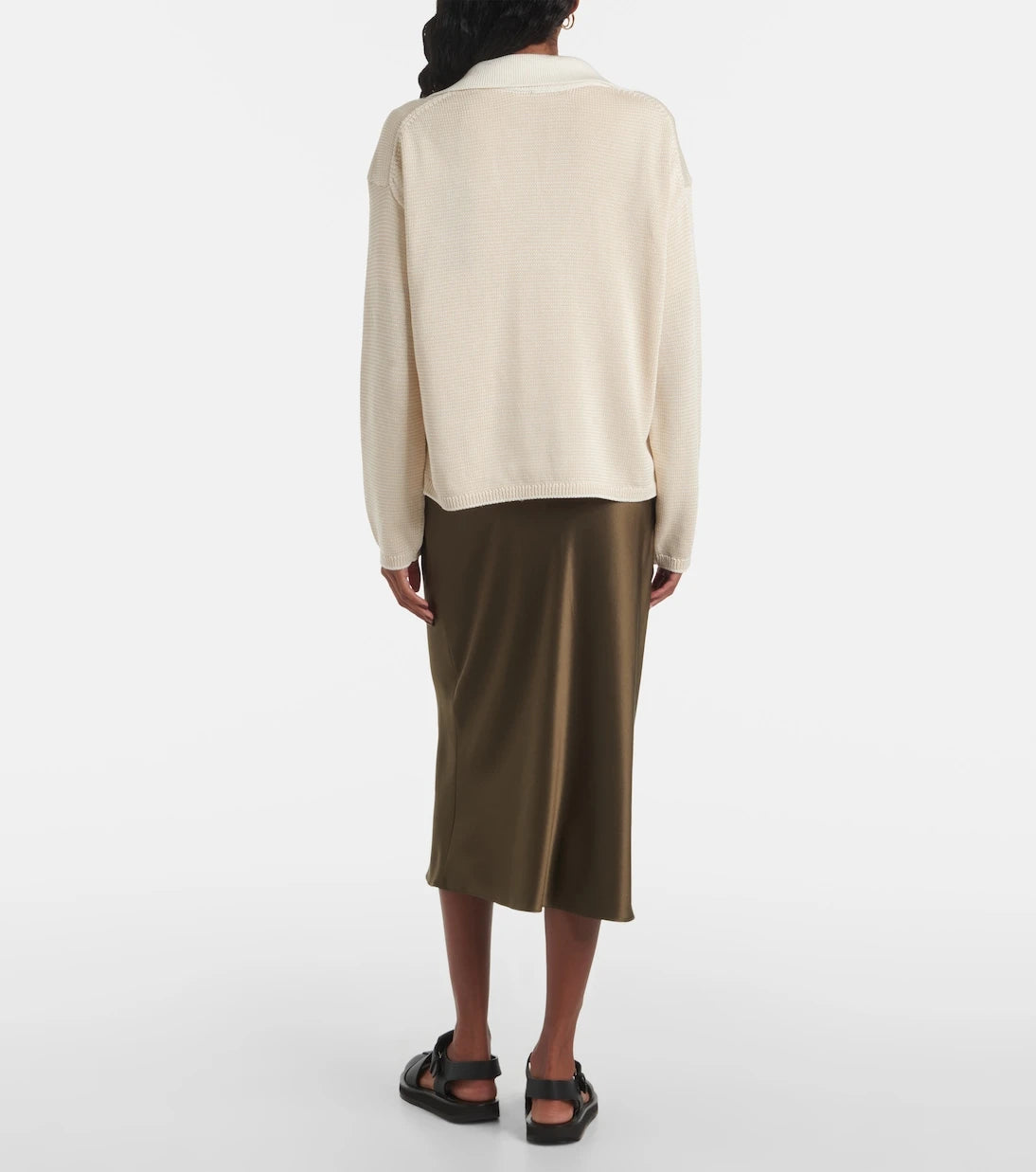 Joseph - Striped cotton polo sweater