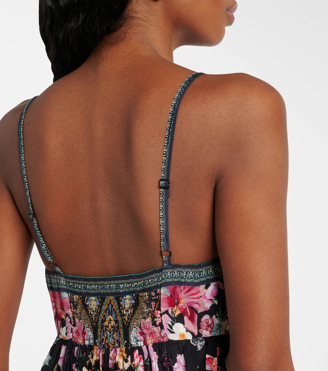 Camilla - Crystal-embellished silk minidress