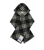 Wool Check Hooded Scarf BLACK