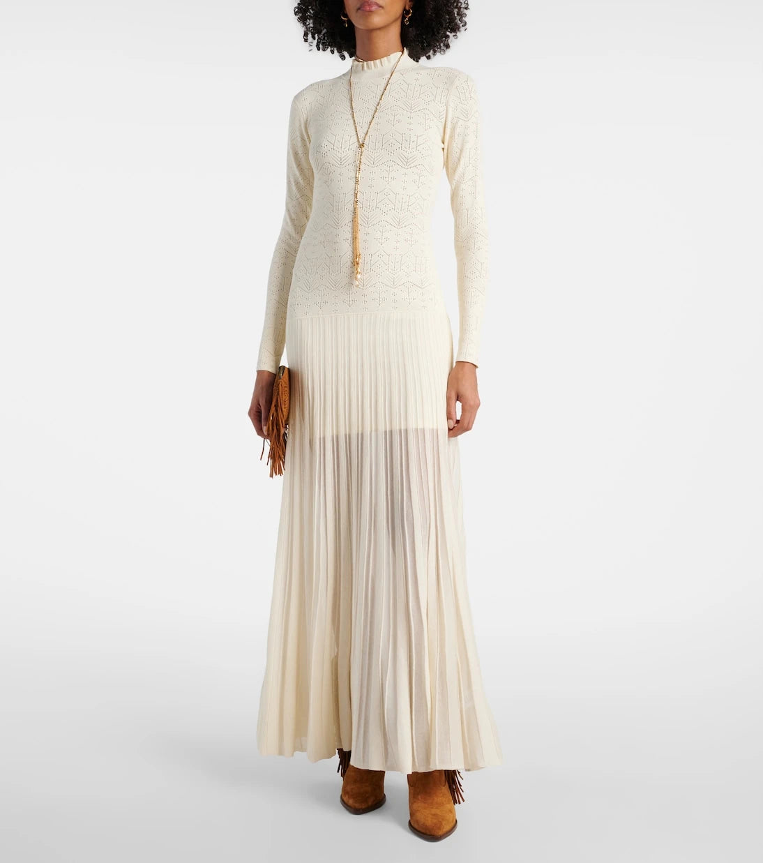 Isabel Marant - Gisole pointelle turtleneck maxi dress