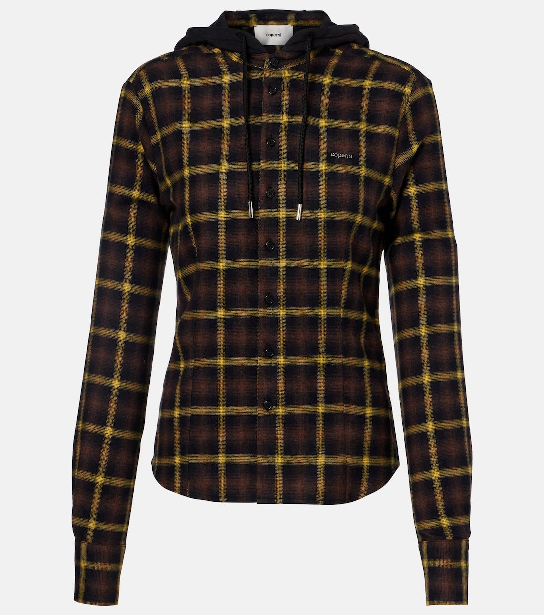 Coperni - Hooded checked cotton shirt