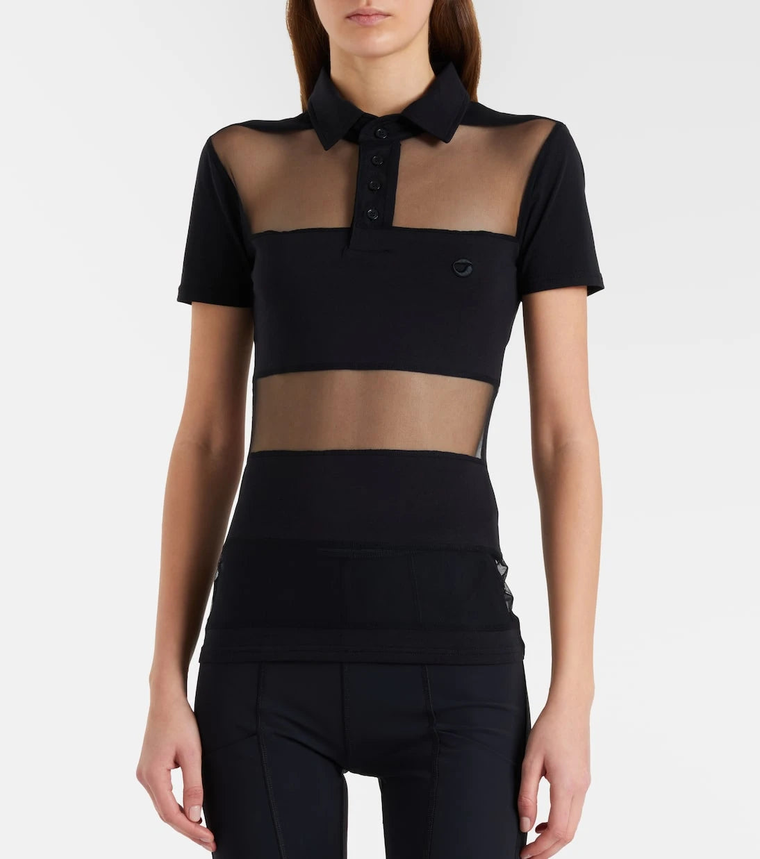 Coperni - Paneled cotton-blend crop top