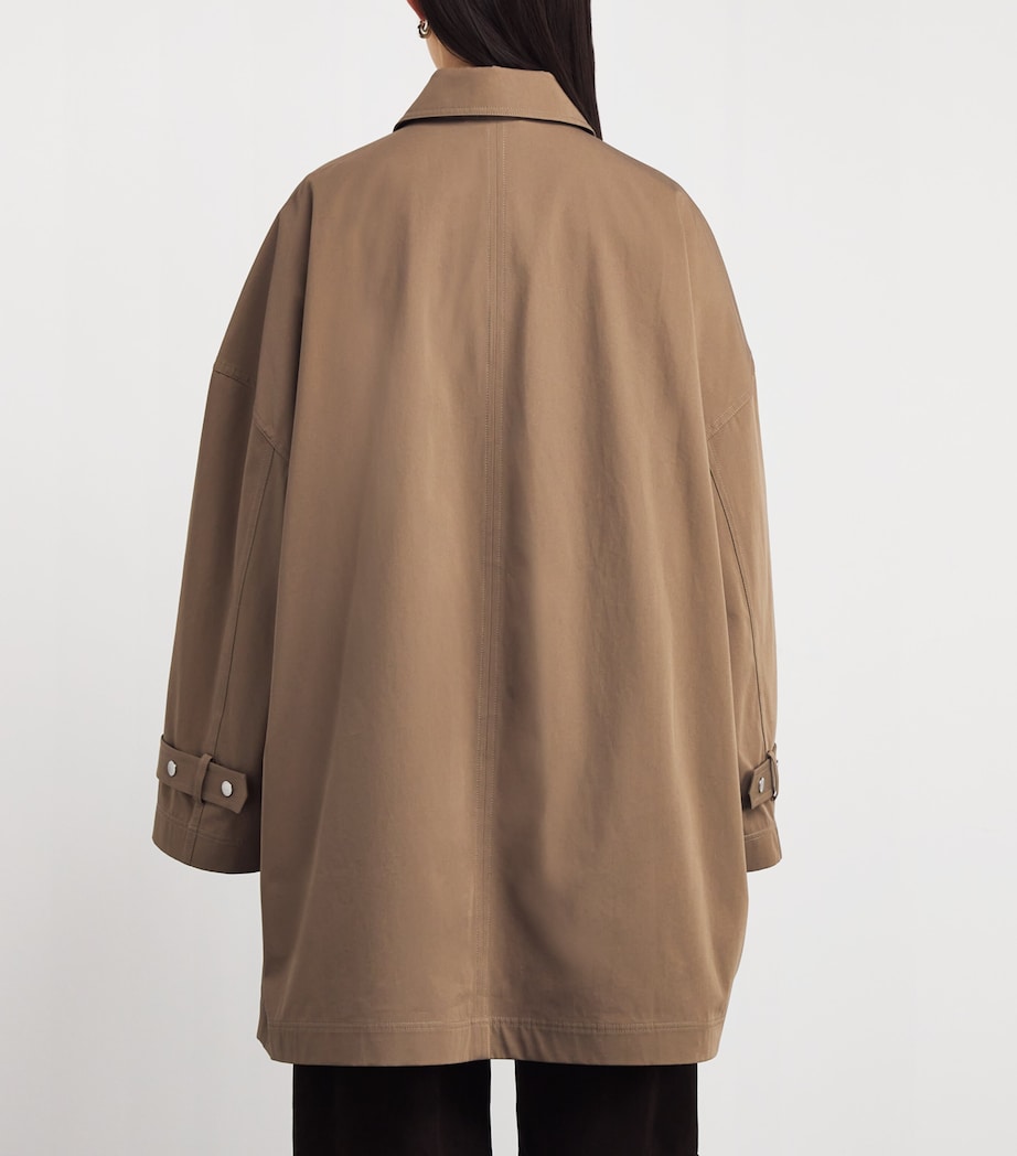 Toteme Brown Organic Cotton Oversized Trench Coat
