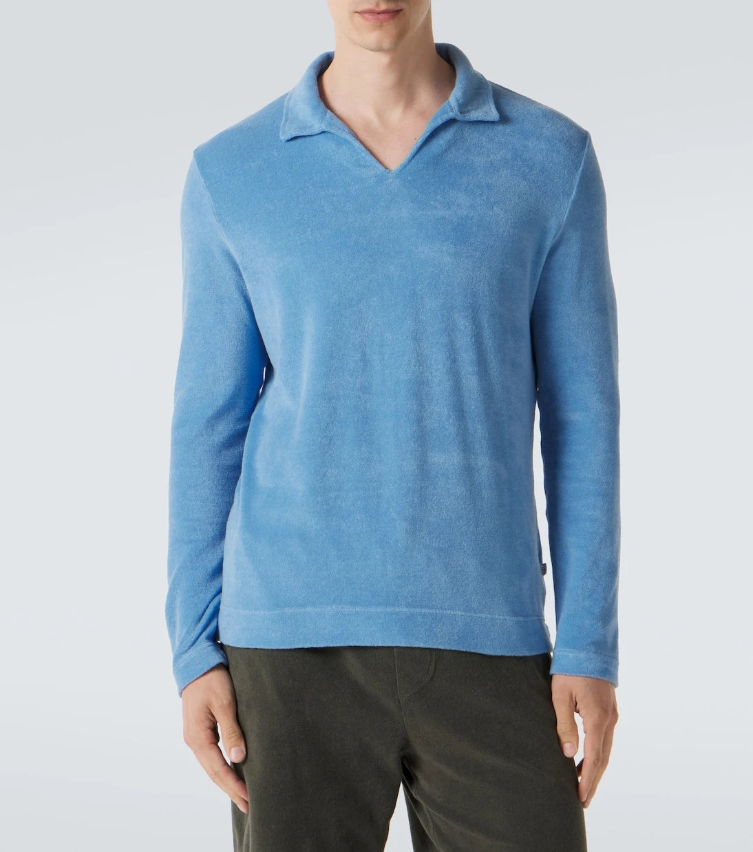 Fedeli - Cotton terry polo shirt