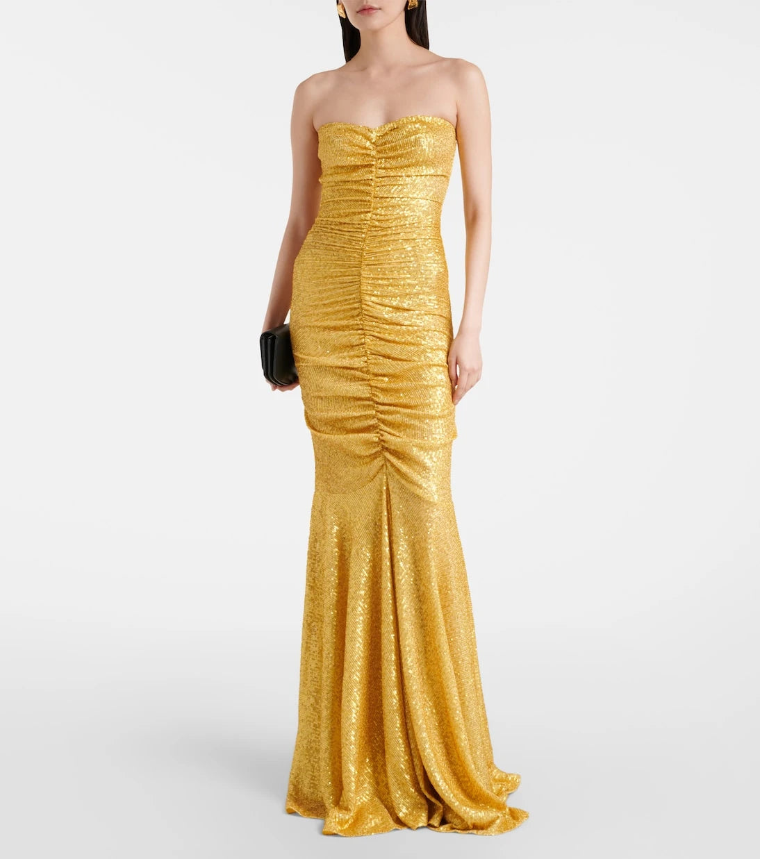 Norma Kamali - Sequined ruched gown