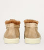 Santoni Beige Suede Fortune Ankle Boots