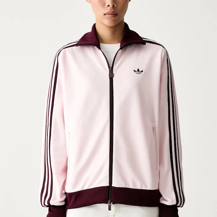 adidas Originals pamuklu fermuarlı kadın sweatshirt Beckenbauer
