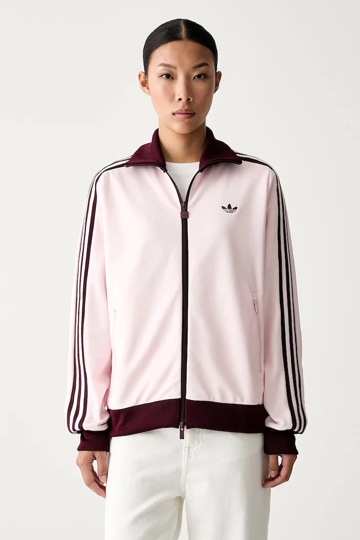 adidas Originals pamuklu fermuarlı kadın sweatshirt Beckenbauer