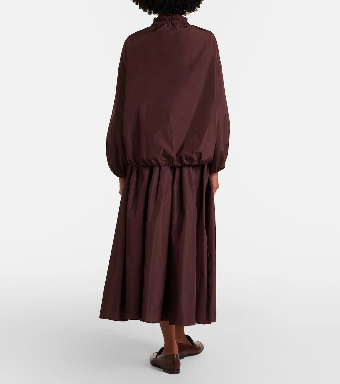 'S Max Mara - Pleated taffeta midi skirt