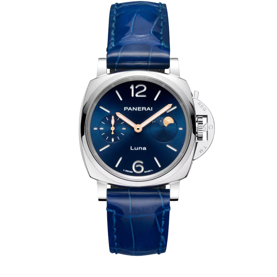 Stainless Steel Luminor Due Luna Watch 38mm