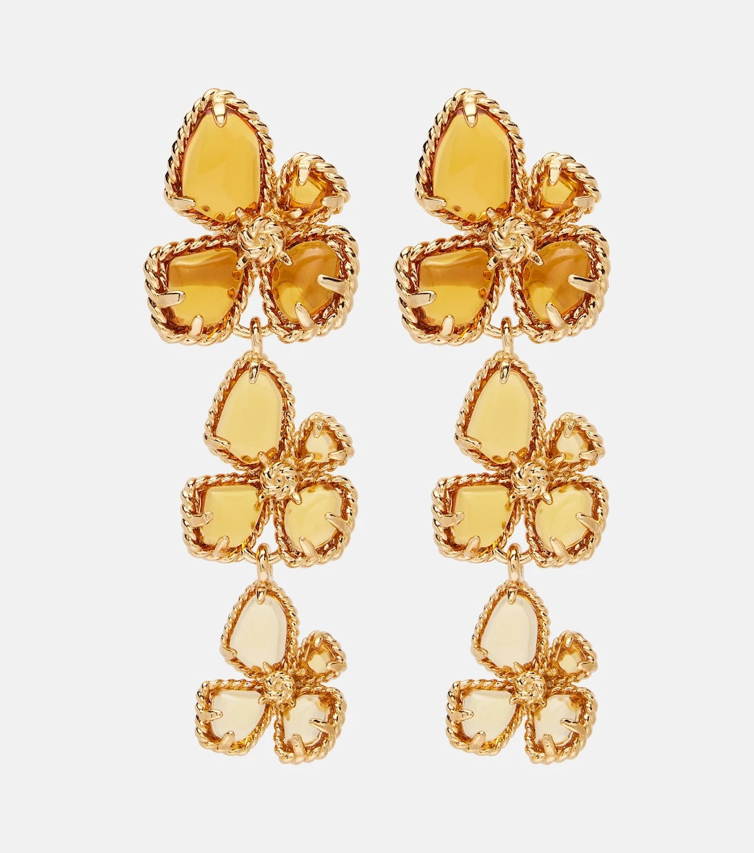 Zimmermann - Bloom Large embellished drop earrings