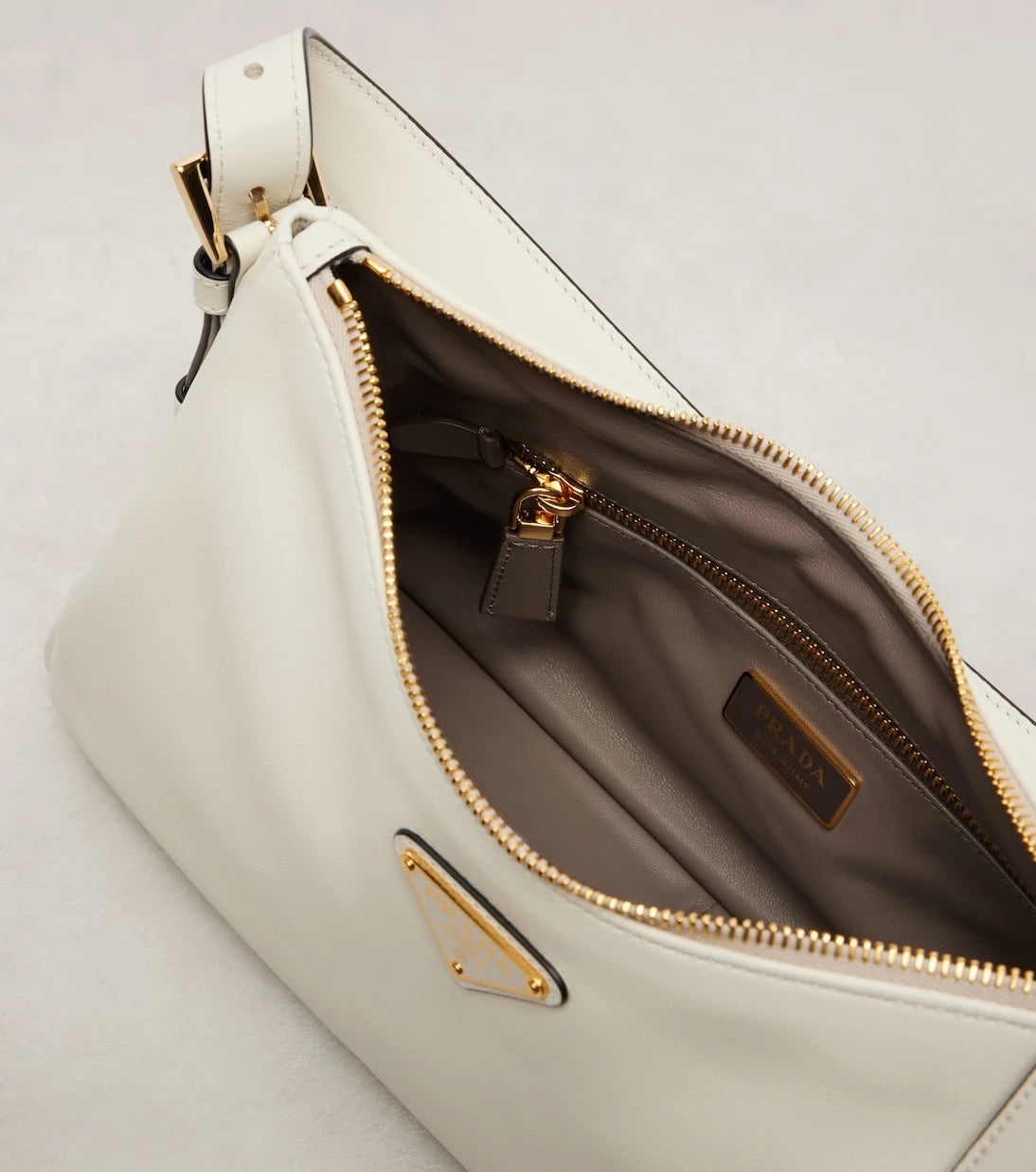 Prada - Prada Aimée Medium leather shoulder bag