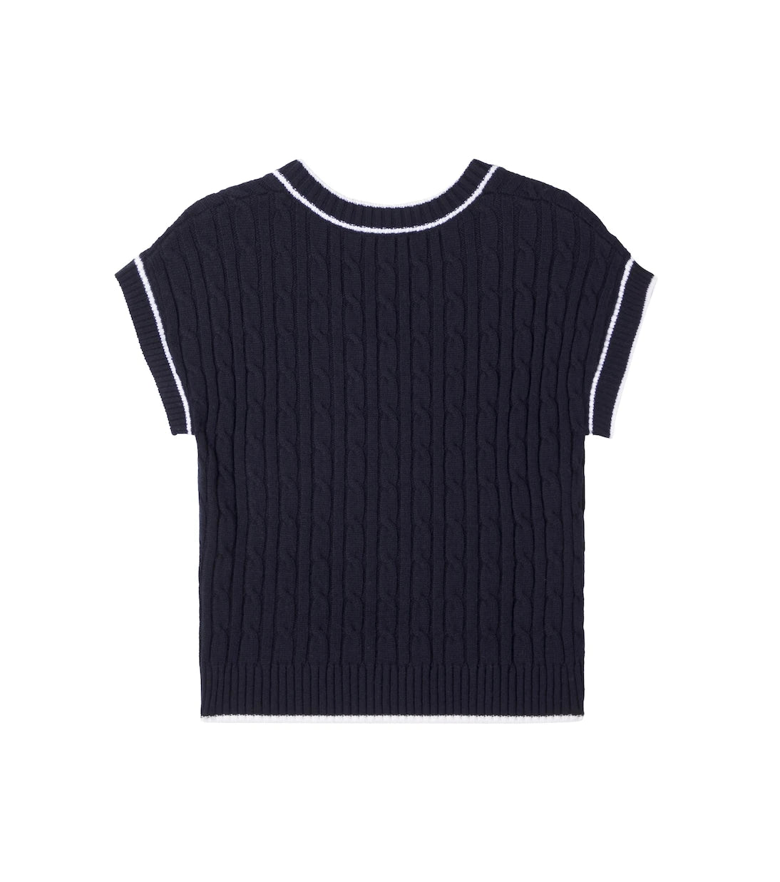 Monnalisa - Cable-knit wool and cotton sweater vest