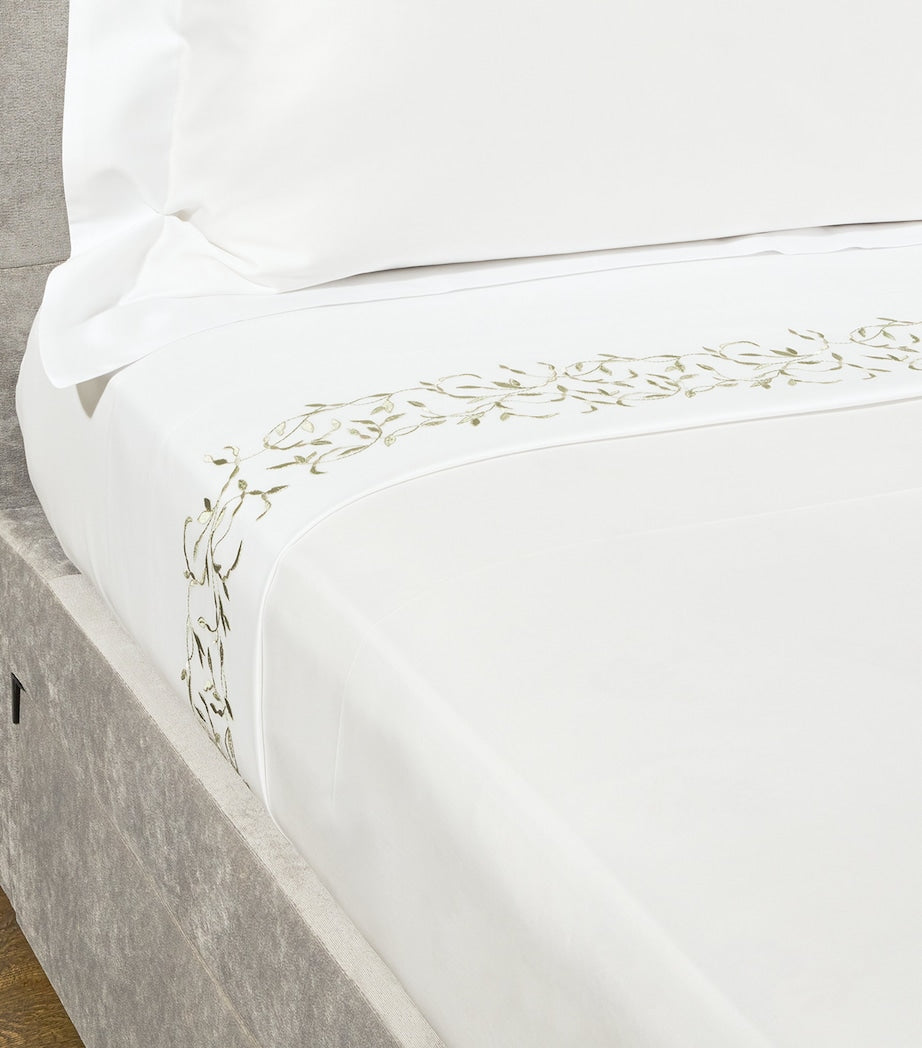 Tresco Embroidered King Flat Sheet (275cm x 275cm)