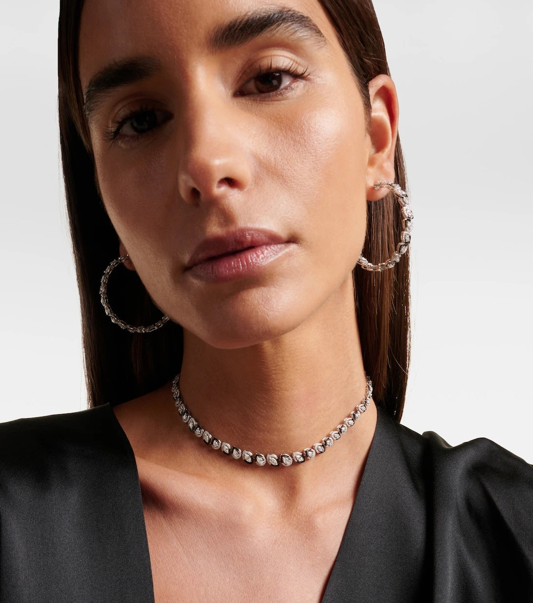 Kamyen - Autumn 18kt white gold choker with diamonds