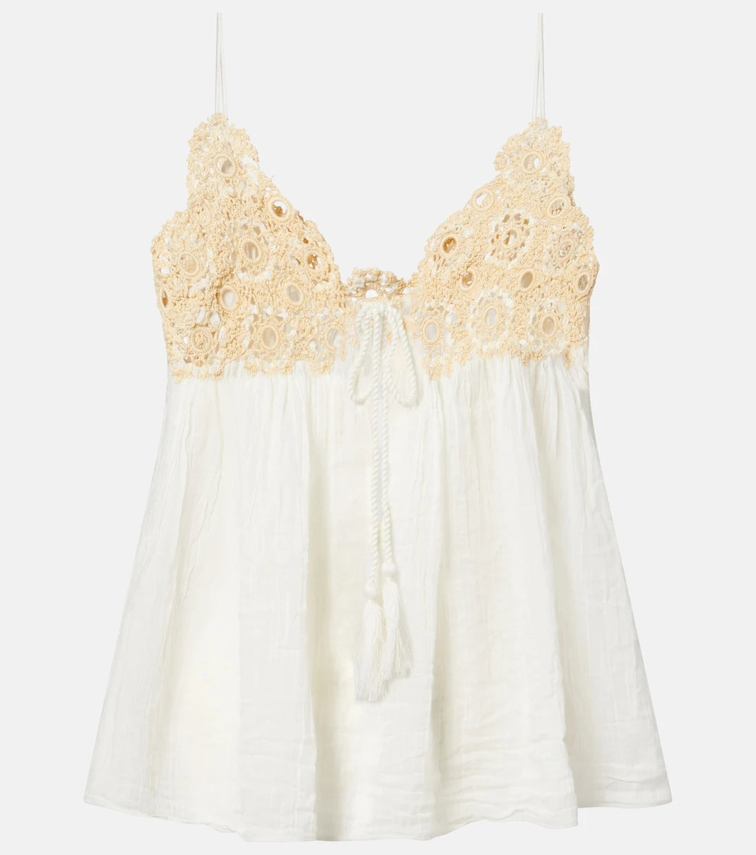 Ulla Johnson - Alessia crochet-trimmed cotton gauze top