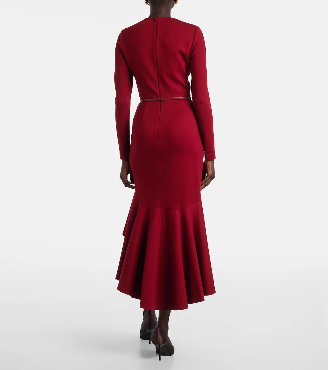 Elie Saab - Belted tiered midi dress