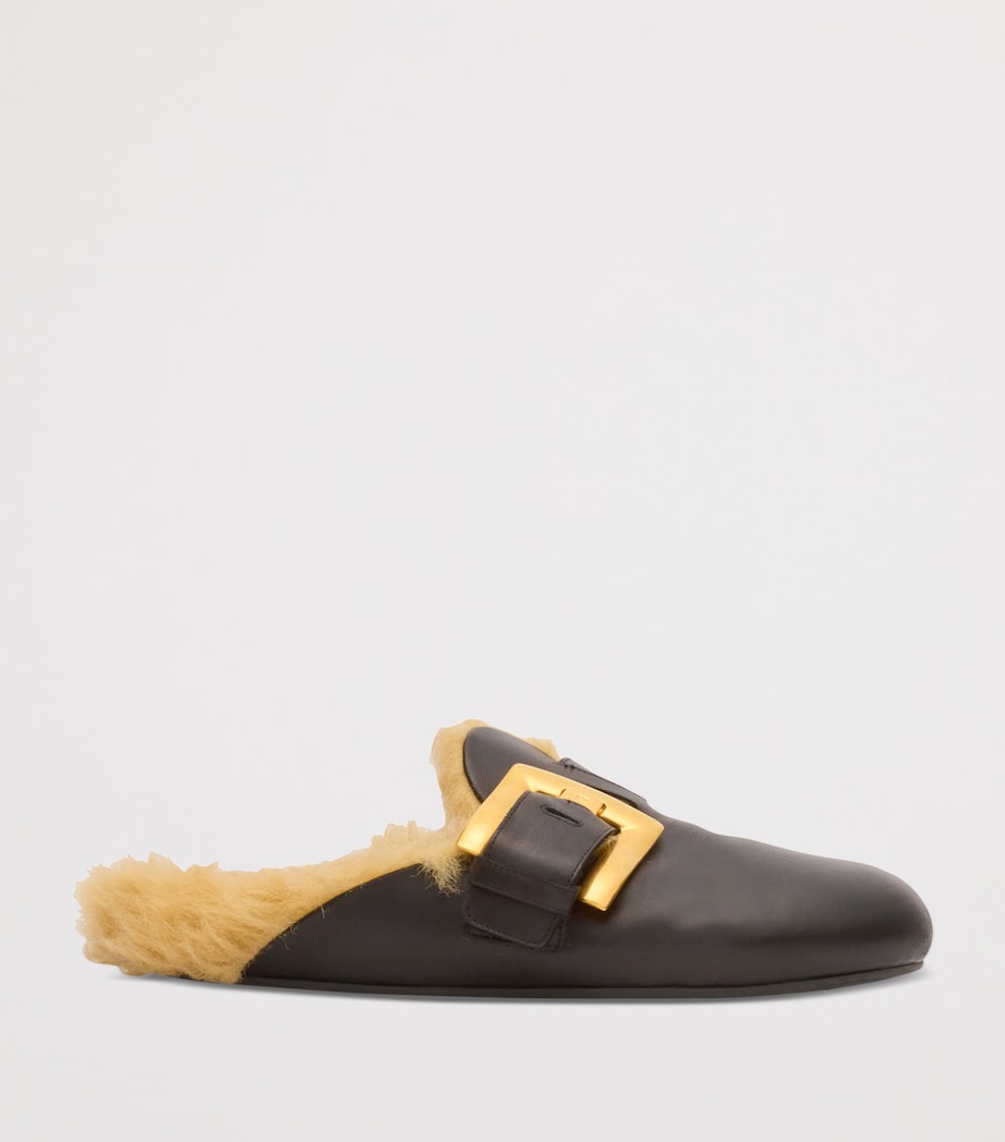 Black Leather Anthem Clogs