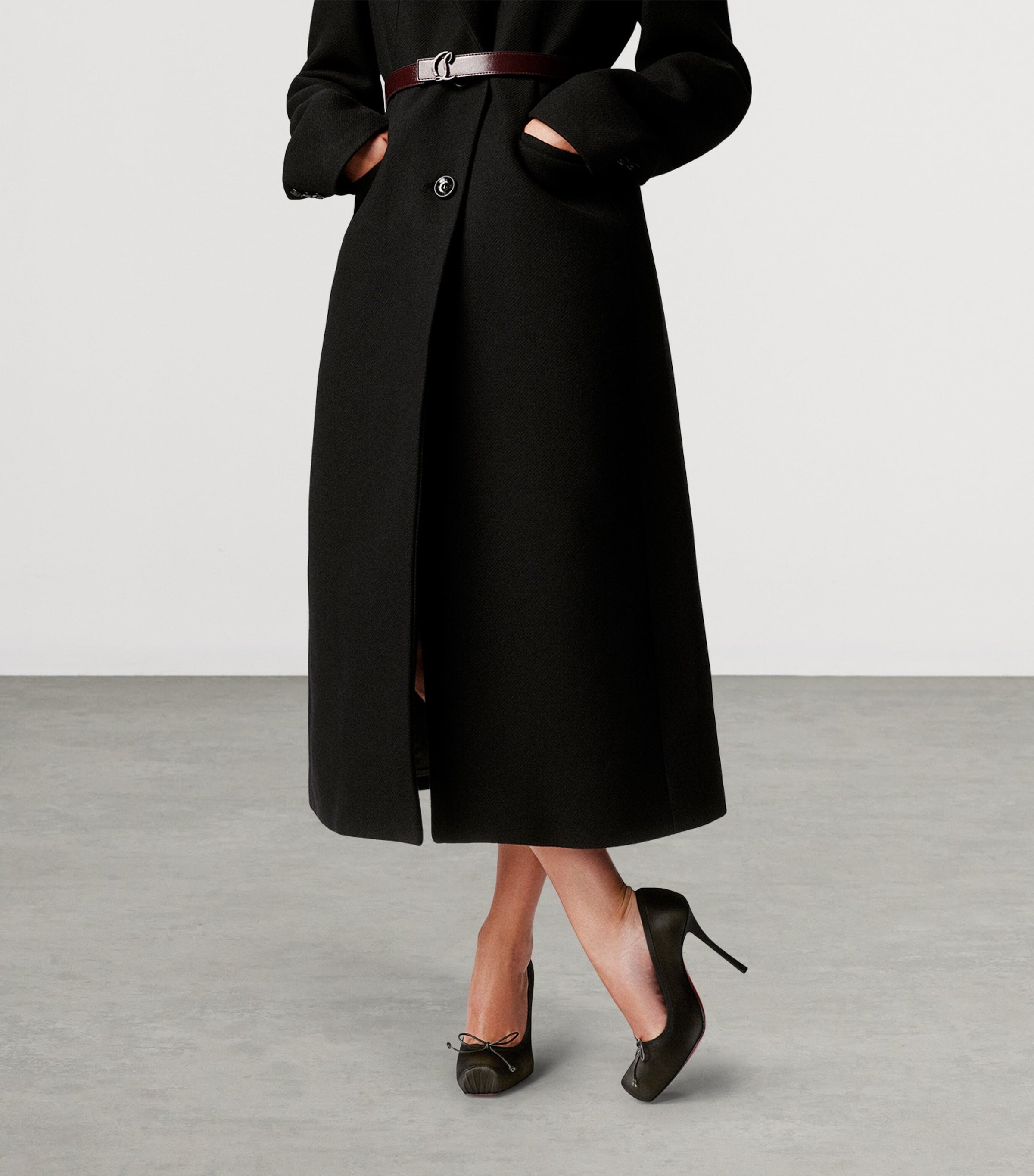 Christian Louboutin Black Cassia Nodo Leather Pumps 100