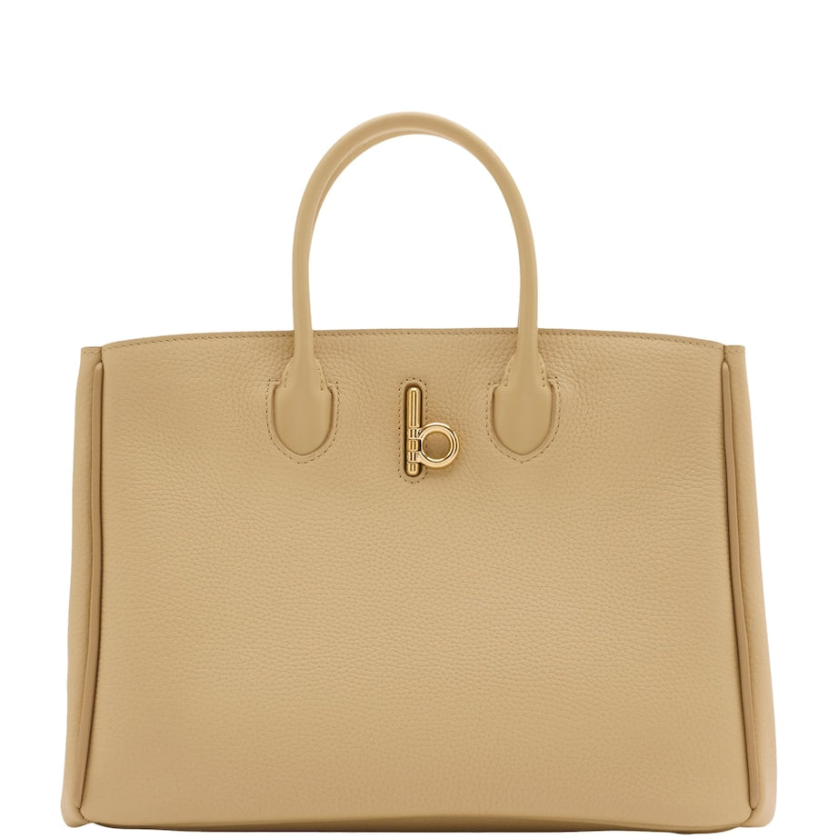 Burberry Beige Small Calf Leather Rocking Horse Tote Bag