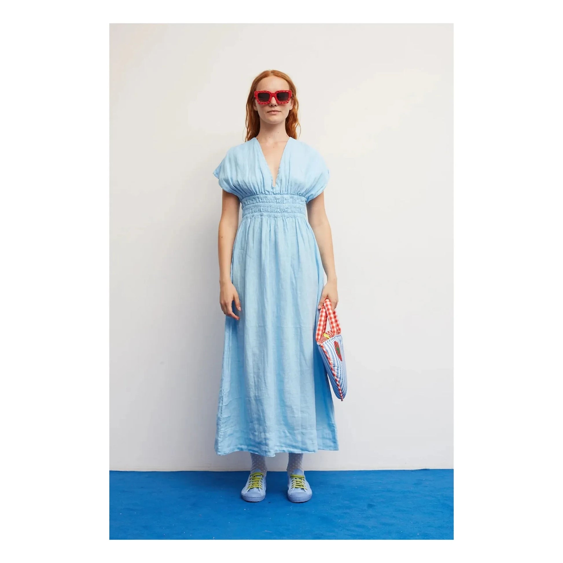 Dr Bloom - Caricia Linen Dress | Light blue