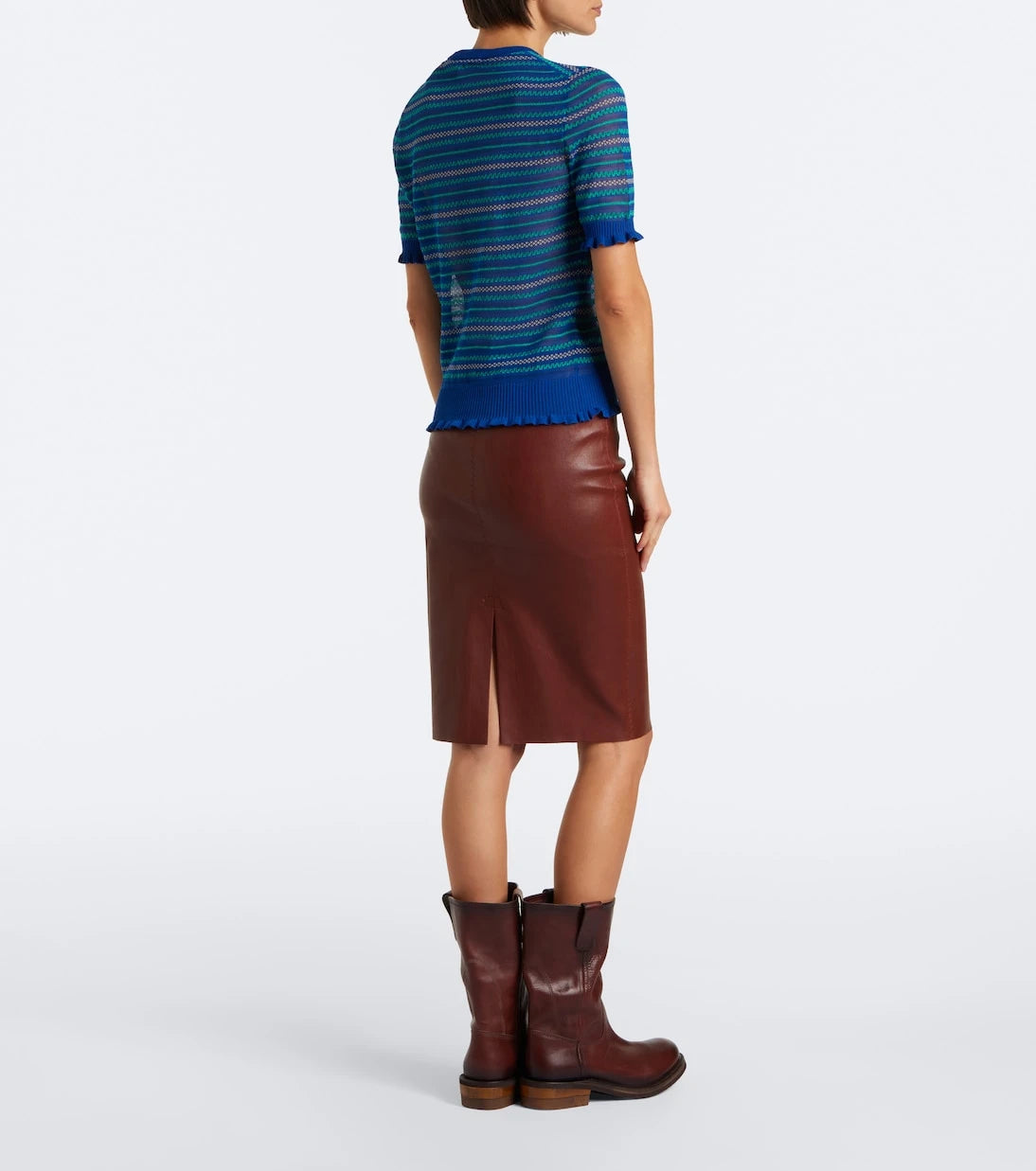 Stouls - Gilda leather midi skirt