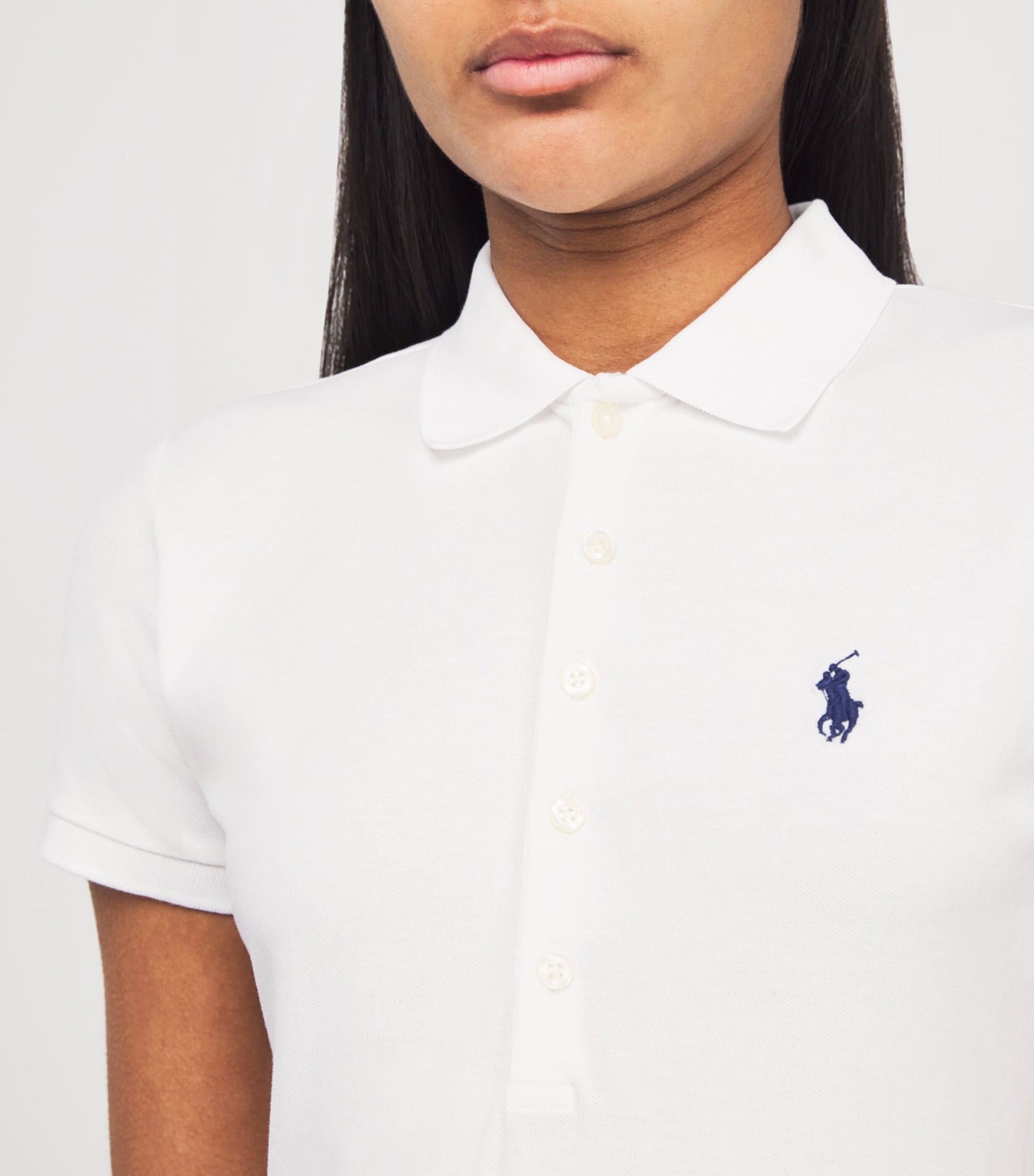 Polo Ralph Lauren White Stretch-Cotton Julie Polo Shirt