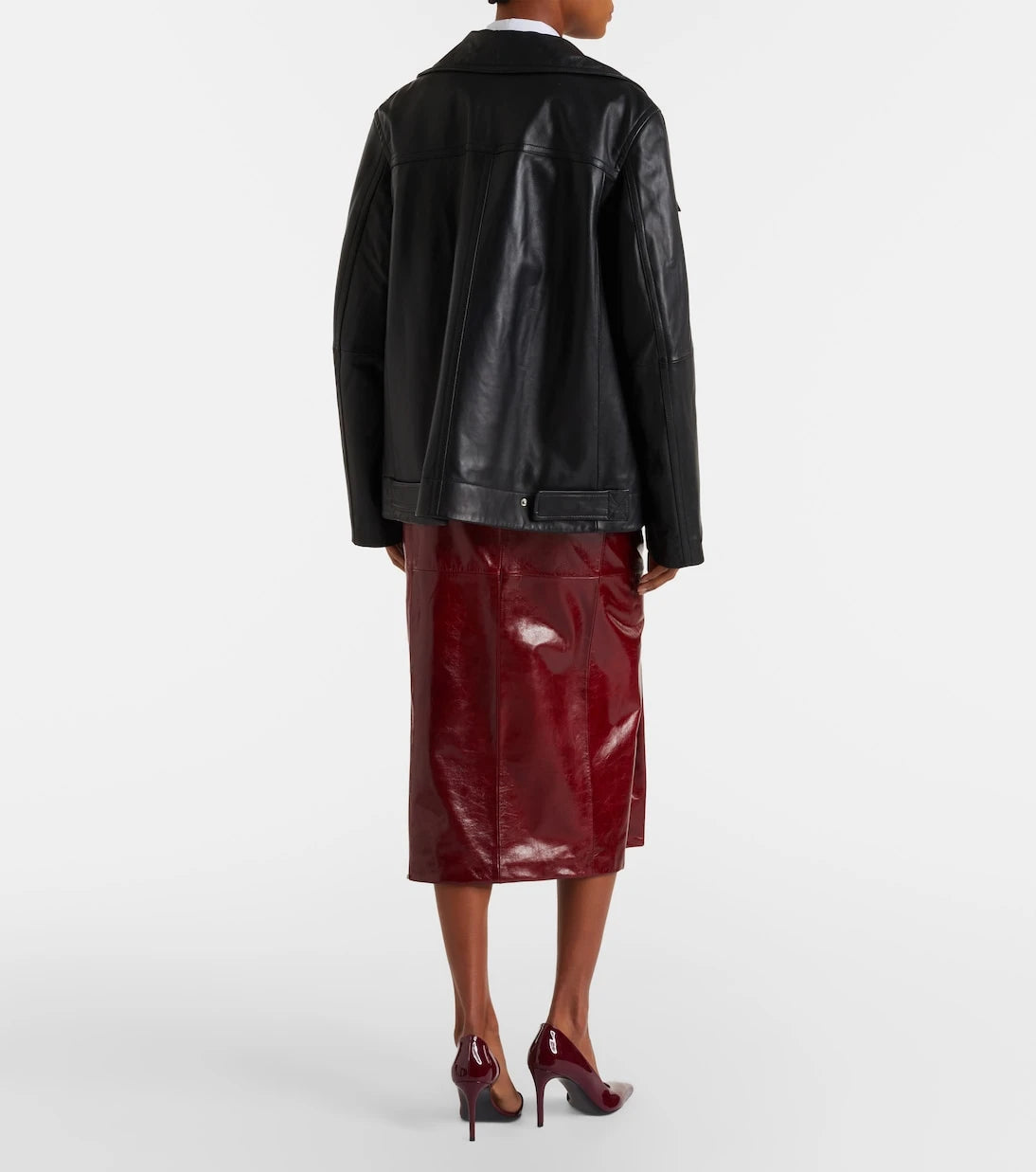 Sportmax - Leather pencil skirt