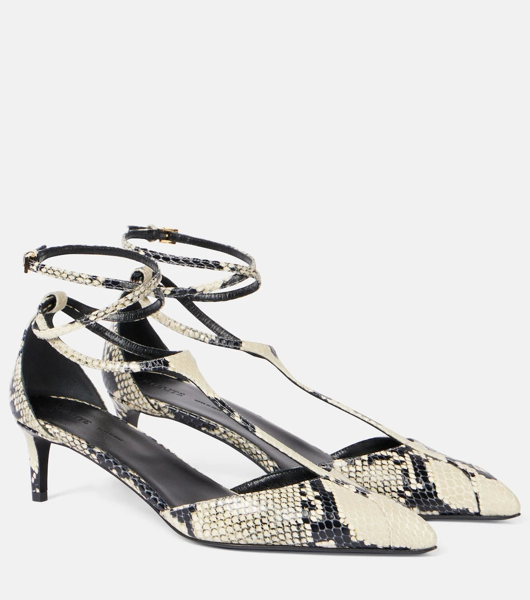 Khaite - Mia 45 snake-effect leather pumps