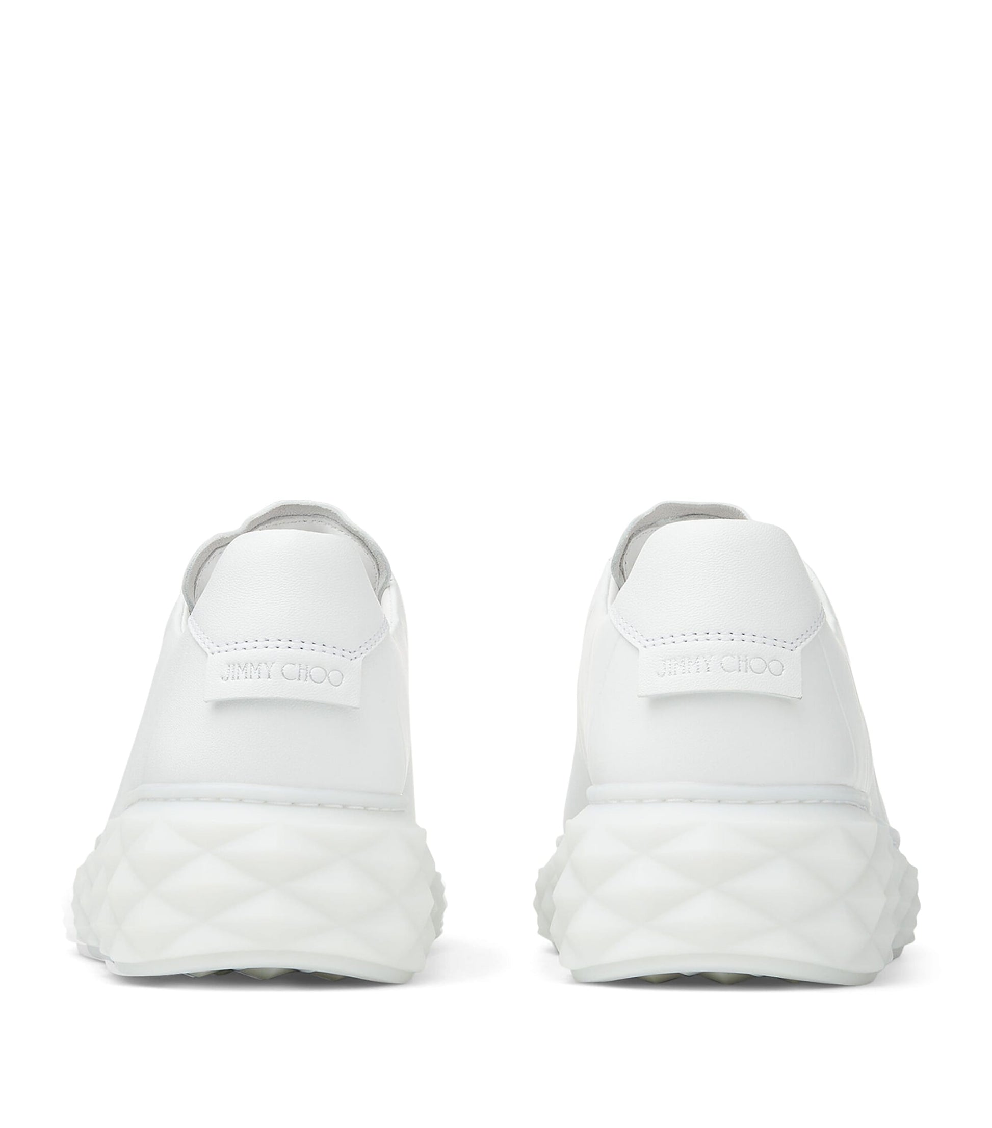 Jimmy Choo White Diamond Light Maxi Leather Sneakers