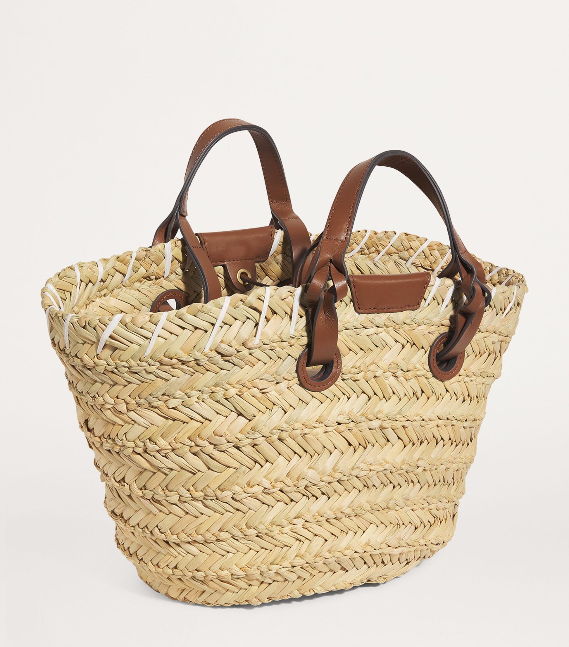 Anya Hindmarch Beige Small Paper Eyes Basket Bag