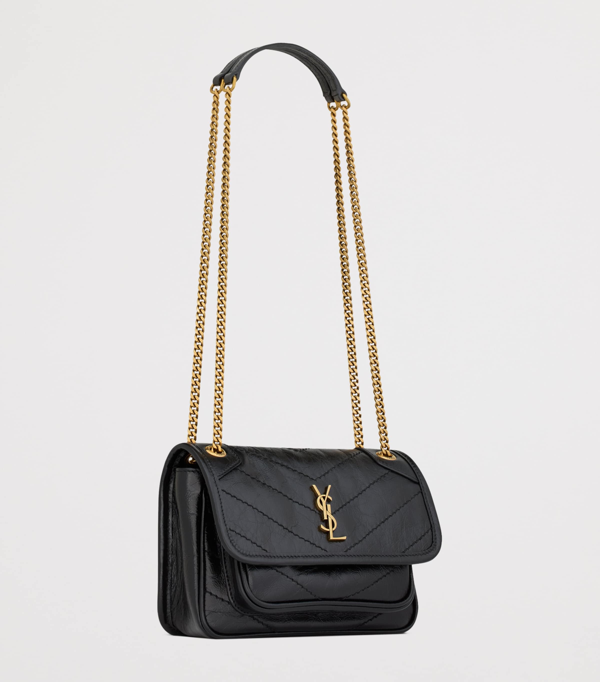 Saint Laurent Black Mini Niki Shoulder Bag