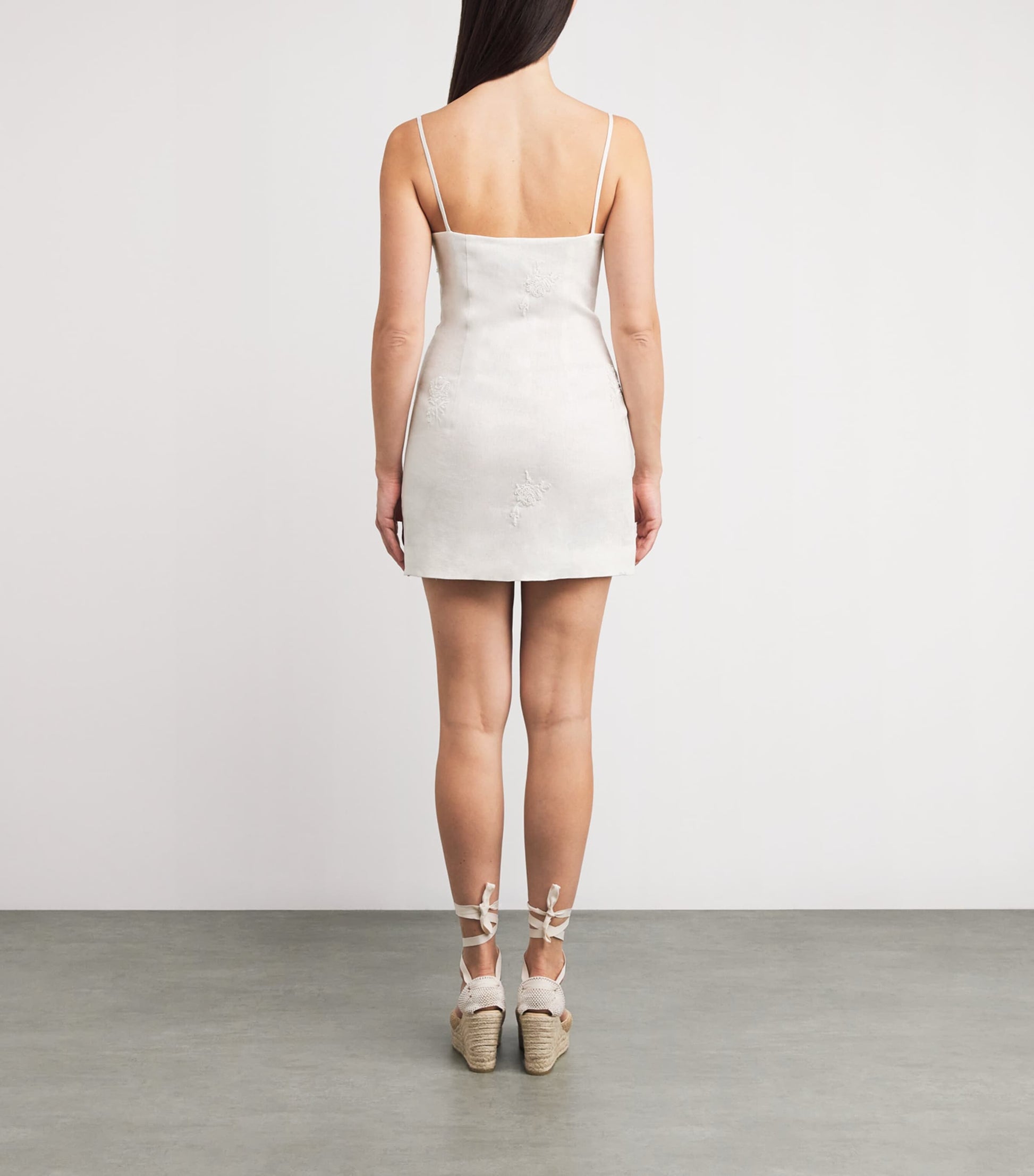 White Linen Alessandra Mini Dress